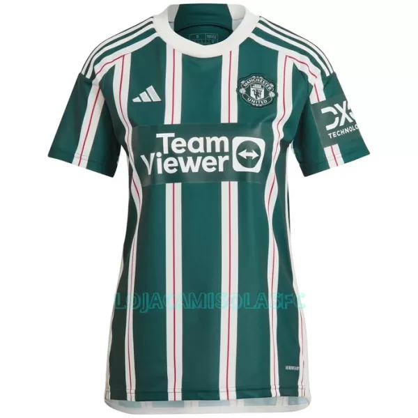 Camisola Manchester United Bruno Fernandes 8 Mulher Equipamento 2ª 2023/24