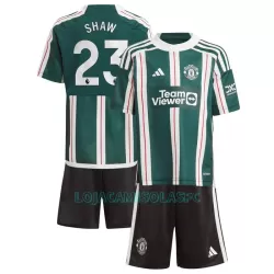 Camisola Manchester United Shaw 23 Criança Equipamento 2ª 2023/24 Camisola Manchester United Shaw 23 Criança Equipamento 2ª 2023/24