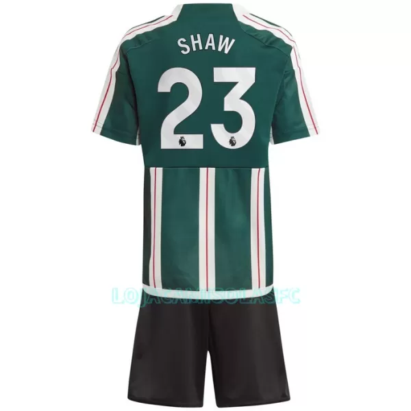 Camisola Manchester United Shaw 23 Criança Equipamento 2ª 2023/24