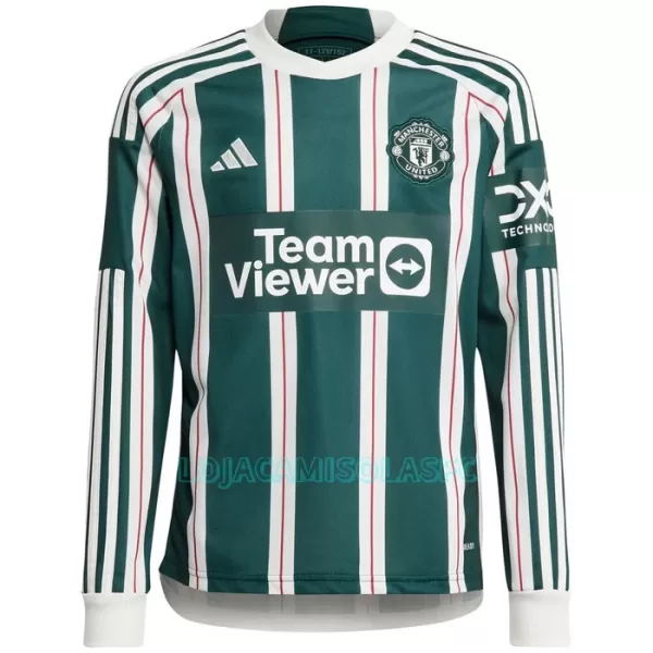 Camisola Manga Comprida Manchester United Rashford 10 Homem Equipamento 2ª 2023/24