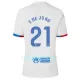 Camisola FC Barcelona Frenkie de Jong 21 Criança Equipamento 2ª 2023/24