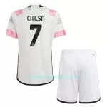 Camisola Juventus Chiesa 7 Criança Equipamento 2ª 2023/24