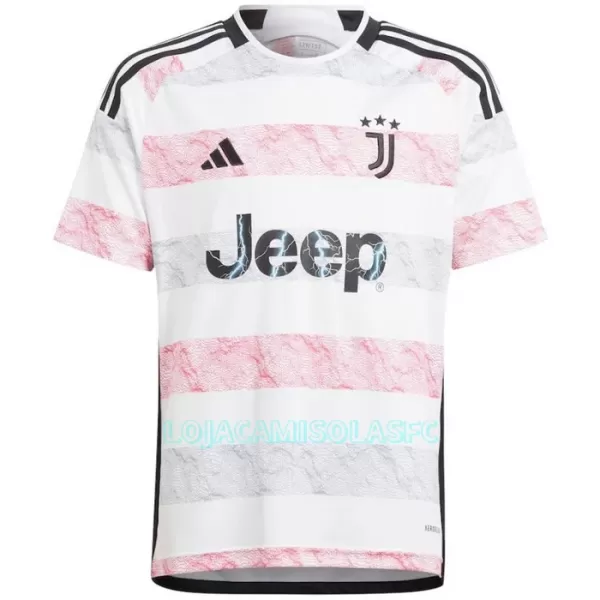 Camisola Juventus Chiesa 7 Criança Equipamento 2ª 2023/24