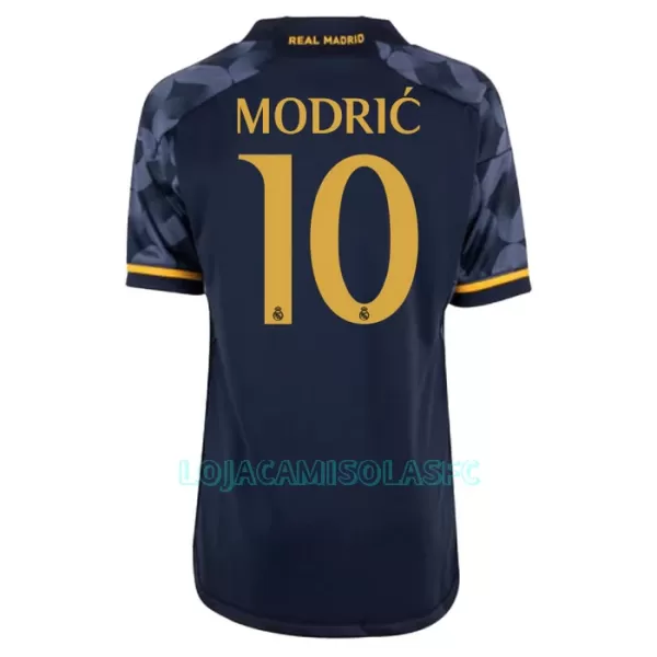 Camisola Real Madrid Modrić 10 Criança Equipamento 2ª 2023/24