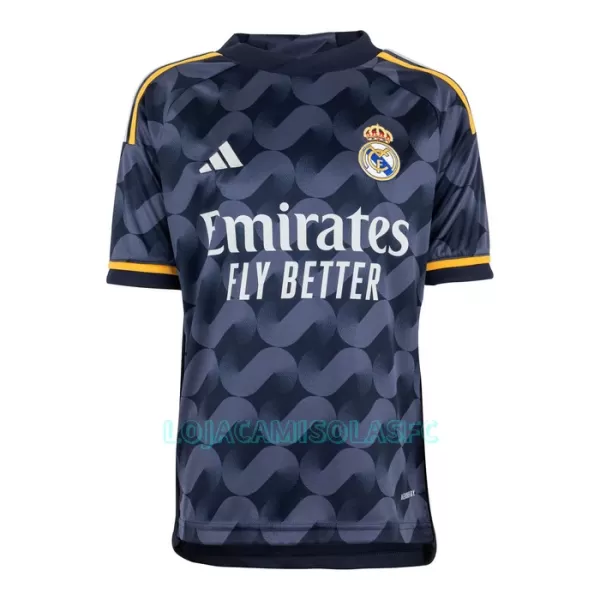 Camisola Real Madrid Rodrygo 11 Criança Equipamento 2ª 2023/24