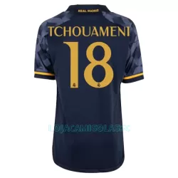 Camisola Real Madrid Tchouaméni 18 Criança Equipamento 2ª 2023/24