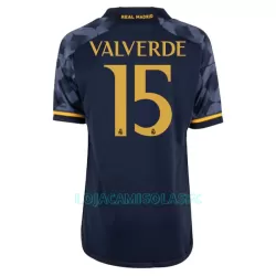 Camisola Real Madrid Valverde 15 Criança Equipamento 2ª 2023/24