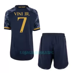 Camisola Real Madrid Vini Jr. 7 Criança Equipamento 2ª 2023/24 Camisola Real Madrid Vini Jr. 7 Criança Equipamento 2ª 2023/24