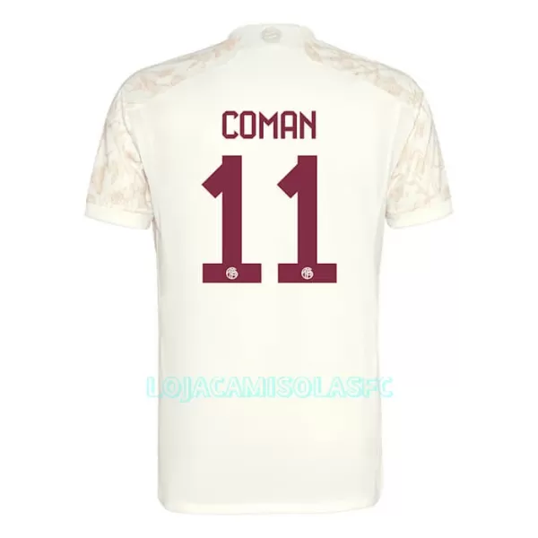 Camisola FC Bayern de Munique Coman 11 Champions League Criança Equipamento 3ª 2023/24
