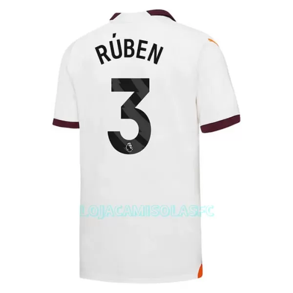 Camisola Manchester City Rúben 3 Criança Equipamento 2ª 2023/24
