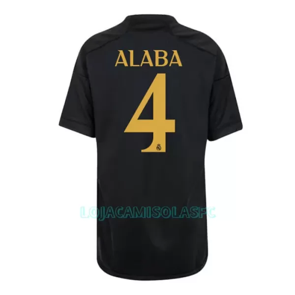 Camisola Real Madrid Alaba 4 Criança Equipamento 3ª 2023/24