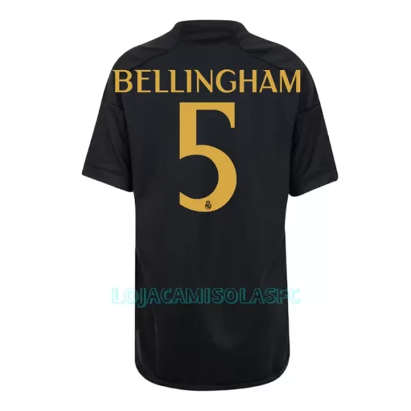 Camisola Real Madrid Bellingham 5 Criança Equipamento 3ª 2023/24
