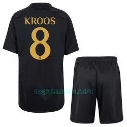 Camisola Real Madrid Kroos 8 Criança Equipamento 3ª 2023/24 Camisola Real Madrid Kroos 8 Criança Equipamento 3ª 2023/24