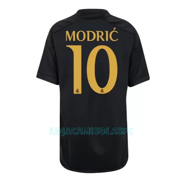 Camisola Real Madrid Modrić 10 Criança Equipamento 3ª 2023/24