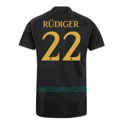 Camisola Real Madrid Rudiger 22 Homem Equipamento 3ª 2023/24 Camisola Real Madrid Rudiger 22 Homem Equipamento 3ª 2023/24