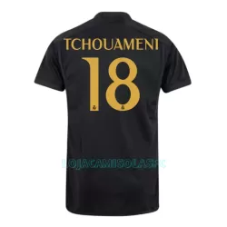 Camisola Real Madrid Tchouaméni 18 Homem Equipamento 3ª 2023/24 Camisola Real Madrid Tchouaméni 18 Homem Equipamento 3ª 2023/24