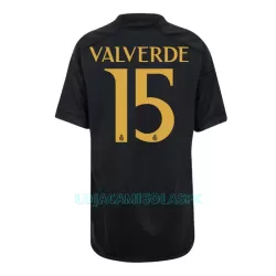 Camisola Real Madrid Valverde 15 Criança Equipamento 3ª 2023/24