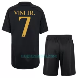 Camisola Real Madrid Vini Jr. 7 Criança Equipamento 3ª 2023/24 Camisola Real Madrid Vini Jr. 7 Criança Equipamento 3ª 2023/24
