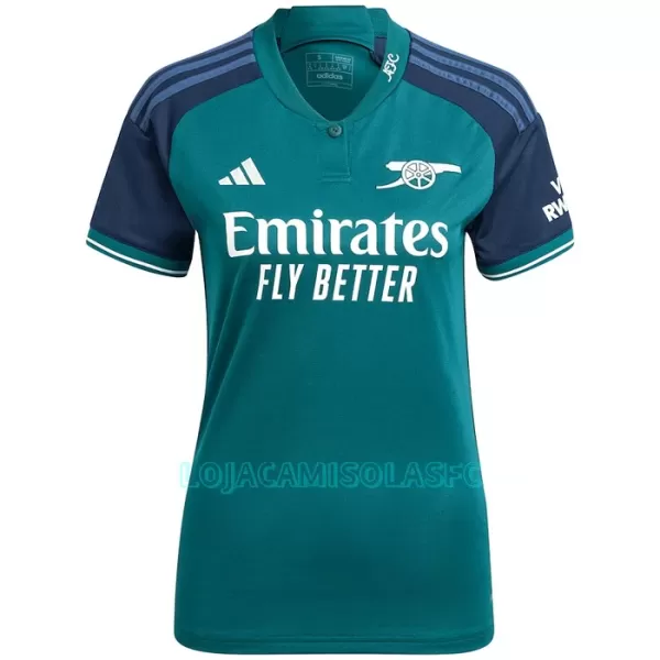 Camisola Arsenal Ødegaard 8 Mulher Equipamento 3ª 2023/24
