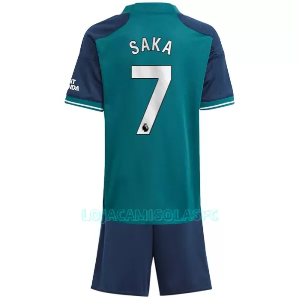 Camisola Arsenal Saka 7 Criança Equipamento 3ª 2023/24