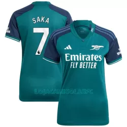 Camisola Arsenal Saka 7 Mulher Equipamento 3ª 2023/24 Camisola Arsenal Saka 7 Mulher Equipamento 3ª 2023/24