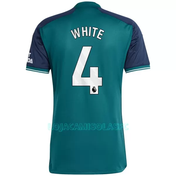 Camisola Arsenal White 4 Homem Equipamento 3ª 2023/24