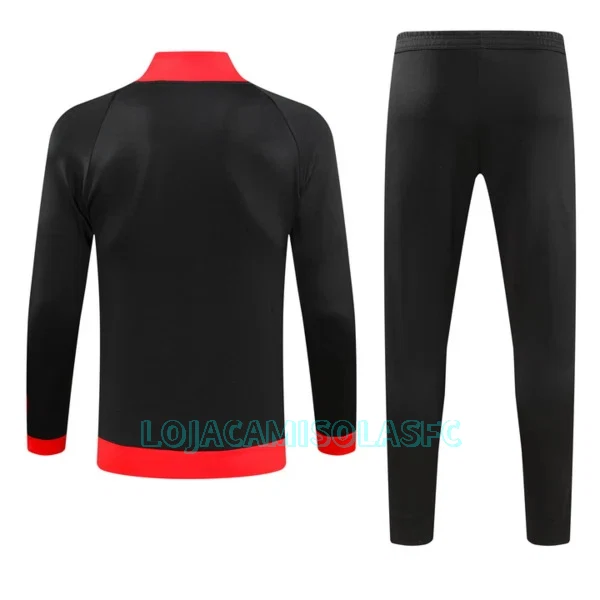 Casaco de Treino Conjunto AC Milan Homem 2023/24 Preta