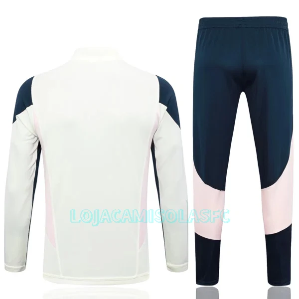 Sweat de Treino Conjunto Ajax Amsterdam Homem Quarto-Zíper 2023/24 Branca