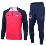 Sweat de Treino Conjunto Atlético Madrid Homem Quarto-Zíper 2023/24 Vermelha