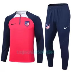 Sweat de Treino Conjunto Atlético Madrid Homem Quarto-Zíper 2023/24 Vermelha Sweat de Treino Conjunto Atlético Madrid Homem Quarto-Zíper 2023/24 Vermelha