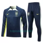 Sweat de Treino Conjunto Brasil Homem Quarto-Zíper 2023/24 Azul