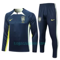 Sweat de Treino Conjunto Brasil Homem Quarto-Zíper 2023/24 Azul Sweat de Treino Conjunto Brasil Homem Quarto-Zíper 2023/24 Azul