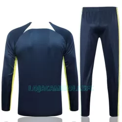 Sweat de Treino Conjunto Brasil Homem Quarto-Zíper 2023/24 Azul
