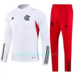 Sweat de Treino Conjunto CR Flamengo Homem Quarto-Zíper 2023/24 Branca
