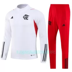 Sweat de Treino Conjunto CR Flamengo Homem Quarto-Zíper 2023/24 Branca Sweat de Treino Conjunto CR Flamengo Homem Quarto-Zíper 2023/24 Branca