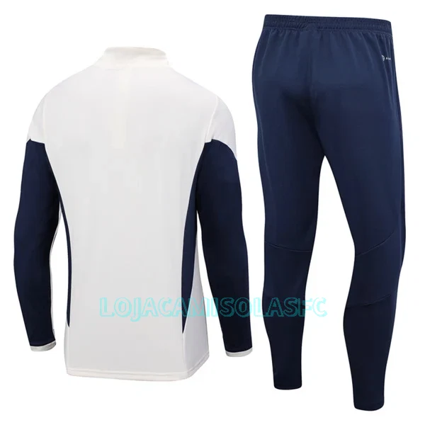 Sweat de Treino Conjunto Itália Homem Quarto-Zíper 2023/24 Branca
