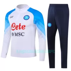Sweat de Treino Conjunto Napoli Homem Quarto-Zíper 2023/24 Branca
