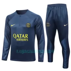 Sweat de Treino Conjunto Paris Saint-Germain Homem Quarto-Zíper 2023/24 Azul Sweat de Treino Conjunto Paris Saint-Germain Homem Quarto-Zíper 2023/24 Azul