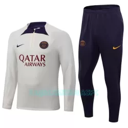 Sweat de Treino Conjunto Paris Saint-Germain Homem Quarto-Zíper 2023/24 Branca Sweat de Treino Conjunto Paris Saint-Germain Homem Quarto-Zíper 2023/24 Branca
