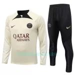 Sweat de Treino Conjunto Paris Saint-Germain Homem Quarto-Zíper 2023/24 Creme