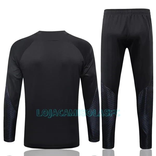 Sweat de Treino Conjunto Paris Saint-Germain Homem Quarto-Zíper 2023/24 Preta