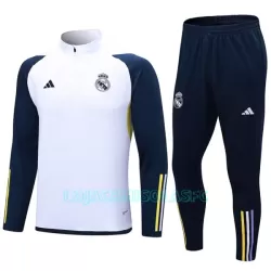 Sweat de Treino Conjunto Real Madrid Homem Quarto-Zíper 2023/24 Branca Sweat de Treino Conjunto Real Madrid Homem Quarto-Zíper 2023/24 Branca