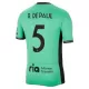 Camisola Atlético Madrid R. De Paul 5 Homem Equipamento 3ª 2023/24