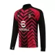 Conjunto de Moletom de Treino AC Milan Homem Quarto-Zíper 2023/24 Preta Vermelha