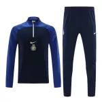 Conjunto de Moletom de Treino Al Nassr Homem Quarto-Zíper 2023/24 Azul Preto