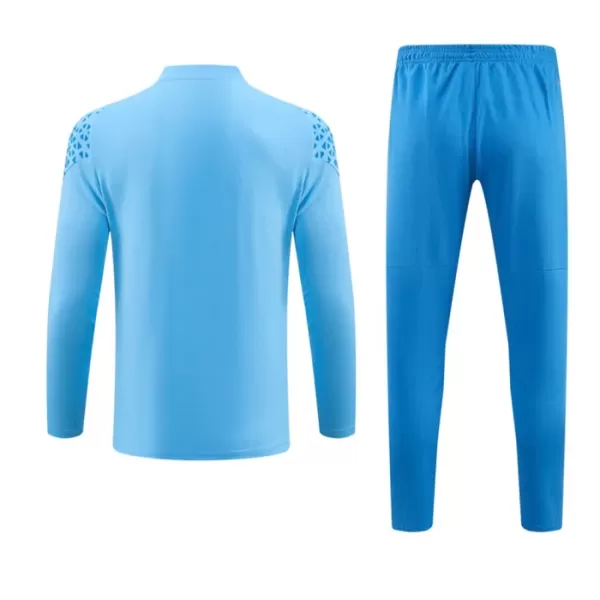 Conjunto de Moletom de Treino Manchester City Homem Quarto-Zíper 2023/24 Azul