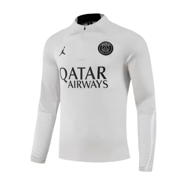 Conjunto de Moletom de Treino Paris Saint-Germain Homem Quarto-Zíper 2023/24 Cinza