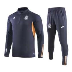 Conjunto de Moletom de Treino Real Madrid Homem Quarto-Zíper 2023/24 Cinza Conjunto de Moletom de Treino Real Madrid Homem Quarto-Zíper 2023/24 Cinza
