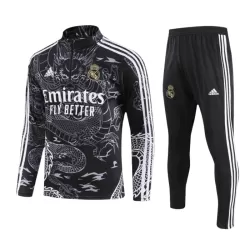 Conjunto de Moletom de Treino Real Madrid Homem Quarto-Zíper 2023/24 Preta Conjunto de Moletom de Treino Real Madrid Homem Quarto-Zíper 2023/24 Preta