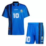 Camisola Argentina 10 Retrô Criança Equipamento 2ª 1994